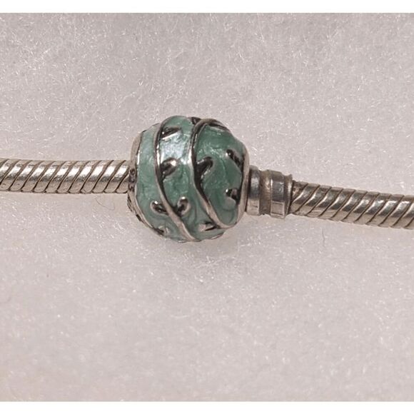 RARE FIND! Authentic Pandora Vines Enamel Charm Retired Pandora Charm - Picture 1 of 3